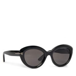Okulary przeciwsłoneczne Tom Ford. Czarne okulary przeciwsłoneczne TOM FORD, bez wzorów. Za 1,268.99 zł.