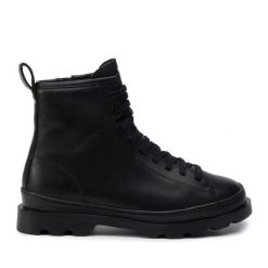 Botki Camper. Czarne botki Camper, bez wzorów, bez obcasa, na płaskiej podeszwie, bez zapięcia. Za 579.99 zł.
