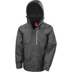 Parka Result Robuste "effet Denim". Czarne płaszcze RESULT, m, bez wzorów, z denimu, bez kaptura. Za 266.20 zł.