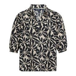 Damska Koszula W Abstrakcyjne Kwiaty Nofino. Brązowe koszule Regatta, bez wzorów, sportowe, bez kołnierzyka, bez ramiączek. Za 182.99 zł.