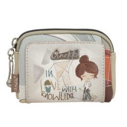 Portfel damski Anekke, etui na klucze z ozdobnym nadrukiem i metalowym logo zapinane na suwak kompaktowe i poręczne idealne do torebki lub plecaka, m. Portfele Anekke, bez wzorów. Za 109.00 zł.