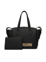 LOVE MOSCHINO Torebka JC4243PP0OKD0000 Czarny. Czarne shopper bag Love Moschino, bez wzorów, ze skóry, bez dodatków. Za 1,099.00 zł.