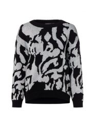 Vila Damski sweter z dzianiny - VIBeca Kobiety Bawełna srebrny|czarny wzorzysty, S. Czarne swetry Vila, s, bez wzorów, z bawełny, bez ramiączek. Za 249.95 zł.