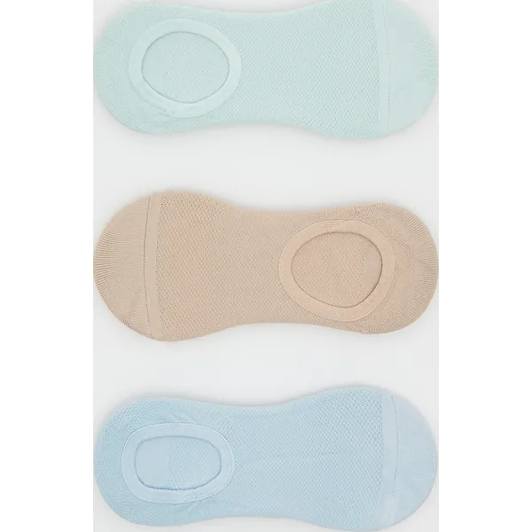 Kolorowe stopki 3 pack - Jasny szary. Szare skarpetki Reserved, bez wzorów. W wyprzedaży za 29.99 zł.