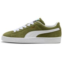 Buty sportowe Puma Suede Classic. Zielone buty treningowe Puma, bez wzorów, z zamszu, bez zapięcia, puma suede. Za 590.00 zł.