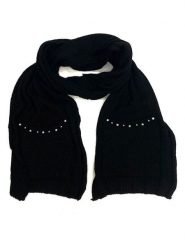 MILANO AMOUR Szal w kolorze czarnym z dodatkiem wełny - 230 x 25 cm rozmiar: onesize. Czarne szaliki i kominy MILANO AMOUR, bez wzorów, z materiału. Za 152.62 zł.