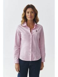 TATUUM Koszula "Eliza" w kolorze jasnoróżowym rozmiar: 46. Różowe koszule Tatuum, z aplikacjami, bez kołnierzyka, bez ramiączek. Za 177.95 zł.