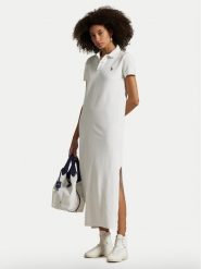 Polo Ralph Lauren Sukienka codzienna 211968291001 Biały Regular Fit. Białe sukienki Polo Ralph Lauren, na co dzień, s, bez wzorów, z bawełny, bez kołnierzyka, bez ramiączek, proste. Za 669.99 zł.