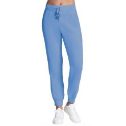 Spodnie sportowe damskie Skechluxe Elevate Jogger Pant. Niebieskie spodnie dresowe Skechers, bez wzorów, z poliesteru, długie. Za 229.99 zł.