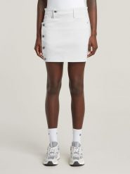 G-Star Spódnica dżinsowa w kolorze białym rozmiar: W30. Białe spódnice G-Star, bez wzorów, klasyczne, mini. Za 165.99 zł.