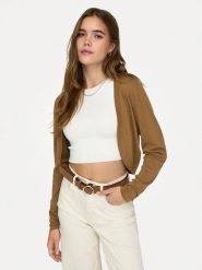 JDY Kardigan Basica 15325076 Brązowy Regular Fit. Brązowe swetry JDY, l, bez wzorów, z wiskozy, bez ramiączek. Za 79.99 zł.