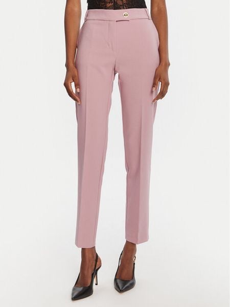 Rinascimento Chinosy CFC0126225003 Różowy Slim Fit. Czerwone chinosy Rinascimento, bez wzorów, z syntetyku. Za 299.99 zł.