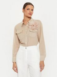ViCOLO Koszula TB2710 Beżowy Regular Fit. Brązowe koszule ViCOLO, bez wzorów, z bawełny, bez kołnierzyka, bez ramiączek. Za 209.99 zł.