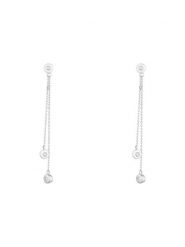 CARATELLI Złote kolczyki-wkrętki "Planer sur ton coeur" z diamentami rozmiar: onesize. Szare kolczyki CARATELLI, z diamentem, złote. Za 1,435.99 zł.