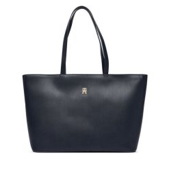 Torebka Tommy Hilfiger. Niebieskie shopper bag Tommy Hilfiger, bez wzorów, bez dodatków. Za 529.99 zł.