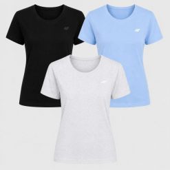 T-SHIRT DAMSKI 4F ZESTAW 3PAK KOSZULKA SPORTOWA KOMPLET S F3308 SS26. T-shirty sportowe 4f, s, bez wzorów, z bawełny, bez ramiączek, na fitness i siłownię. Za 119.97 zł.