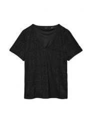 Vero Moda Bluzka w kolorze czarnym rozmiar: L. Czarne bluzki Vero Moda, l, bez wzorów, bez kołnierzyka, bez ramiączek. Za 83.81 zł.