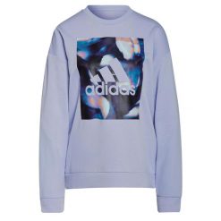 Bluza damska adidas U4U Soft Knit Swe. Niebieskie bluzy adidas, xs, bez wzorów, sportowe, bez ramiączek, bez kaptura. Za 99.00 zł.