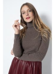 Perfect Cashmere Kaszmirowy golf "Ashley" w kolorze brązowym rozmiar: M. Brązowe swetry Perfect Cashmere, m, bez wzorów, z kaszmiru, bez ramiączek. Za 243.27 zł.