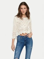 JDY Sweter New Sun 15212788 Biały Regular Fit. Białe swetry JDY, l, bez wzorów, z syntetyku, bez ramiączek. Za 79.99 zł.