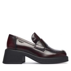 Półbuty Vagabond Shoemakers. Czerwone półbuty wsuwane Vagabond Shoemakers, bez wzorów, bez obcasa, na obcasie. Za 609.99 zł.