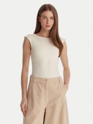 Marella Body Vigile 2615941021 Écru Slim Fit. Body i gorsety Marella, bez wzorów, z syntetyku, bez ramiączek. Za 329.99 zł.