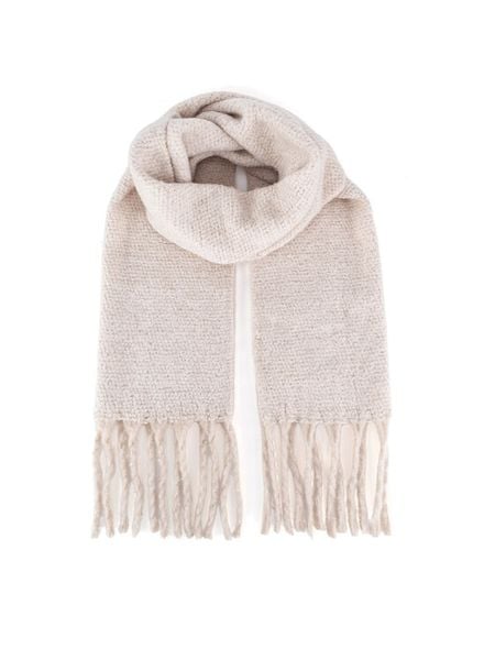 Jenny Fairy Szal 4W4-011-AW24 Beżowy. Brązowe szaliki i kominy Jenny Fairy, bez wzorów, z syntetyku. Za 59.99 zł.