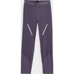 Legginsy do biegania 7/8 z filtrem UV damskie. Fioletowe legginsy 4f, bez wzorów, z dzianiny. W wyprzedaży za 99.99 zł.