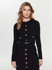 Pinko Kardigan 100147 A0HW Czarny Slim Fit. Czarne swetry Pinko, xl, bez wzorów, z wiskozy, bez ramiączek. Za 1,499.00 zł.