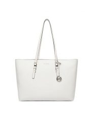 MICHAEL Michael Kors Torebka Quinn 30T5SQNT9L Biały. Białe shopper bag MICHAEL Michael Kors, bez wzorów, ze skóry, bez dodatków. Za 1,049.00 zł.