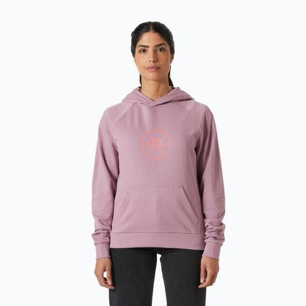 Bluza damska Helly Hansen Core Graphic Hoodie. Fioletowe bluzy Helly Hansen, bez wzorów, bez ramiączek, bez kaptura. Za 189.99 zł.