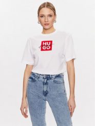 Hugo T-Shirt Dashire_3 50485373 Biały Regular Fit. Białe t-shirty Hugo, l, bez wzorów, z bawełny, bez kołnierzyka, bez ramiączek. Za 169.00 zł.