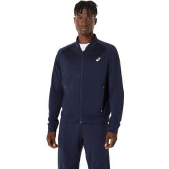 Kurtka z dresu Asics Warm-Up. Niebieskie kurtki ASICS, m, bez wzorów, z dresówki, bez kaptura. Za 289.70 zł.