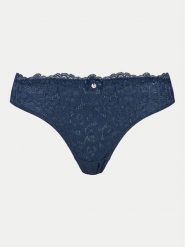 Hunkemöller Stringi Marine 206319 Granatowy. Niebieskie stringi Hunkemöller, bez wzorów, z syntetyku. Za 39.99 zł.