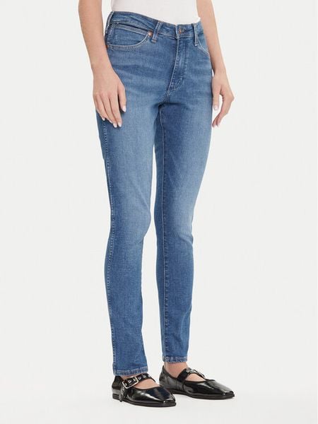 Wrangler Jeansy Sienna 112362641 Niebieski Slim Fit. Niebieskie jeansy Wrangler, bez wzorów, z bawełny. Za 359.99 zł.