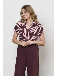 &Co Woman Bluzka "Valetta" w kolorze jasnoróżowo-fioletowym rozmiar: S. Czerwone bluzki &Co Woman, s, bez wzorów, z wiskozy, klasyczne, bez kołnierzyka, bez ramiączek. Za 173.99 zł.