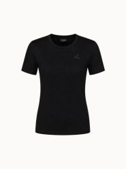 Koszulka damska Le Coq Sportif Essential. Czarne t-shirty sportowe Le Coq Sportif, l, bez wzorów, z materiału, bez ramiączek. Za 231.50 zł.