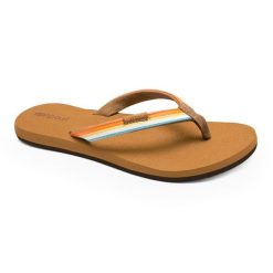 Japonki damskie Rip Curl Freedom Bloom Open Toe. Brązowe japonki RIPCURL, bez wzorów, sportowe. Za 97.99 zł.