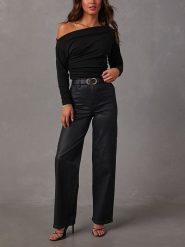 LA Angels Bluzka w kolorze czarnym rozmiar: XL. Czarne bluzki LA Angels, xl, bez wzorów, bez kołnierzyka, bez ramiączek. Za 126.99 zł.