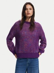Desigual Sweter Whitehorse 24WWJF34 Fioletowy Regular Fit. Fioletowe swetry Desigual, l, bez wzorów, z syntetyku, bez ramiączek. Za 259.99 zł.