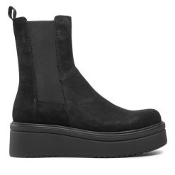 Botki Vagabond Shoemakers. Czarne botki Vagabond Shoemakers, bez wzorów, bez obcasa, na koturnie, bez zapięcia. Za 379.99 zł.