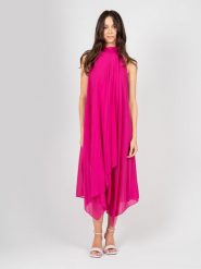 Patrizia Pepe Sukienka | 8A1215/AD08 | Kobieta | Różowy. Czerwone sukienki Patrizia Pepe, na co dzień, bez wzorów, z poliesteru, eleganckie, z asymetrycznym kołnierzem, bez ramiączek, asymetryczne. W wyprzedaży za 599.00 zł.