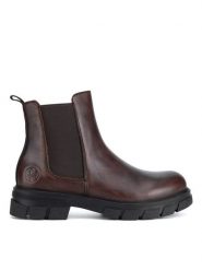 Rieker Botki Z9150-25 Brązowy. Brązowe botki Rieker, bez wzorów, bez obcasa, na płaskiej podeszwie, bez zapięcia. Za 419.99 zł.