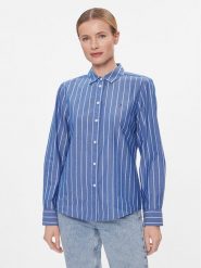 Tommy Hilfiger Koszula Baseball Stripe Regular Shirt WW0WW41155 Niebieski Regular Fit. Niebieskie koszule Tommy Hilfiger, bez wzorów, z bawełny, bez kołnierzyka, bez ramiączek. Za 299.99 zł.