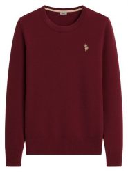 U.S. Polo Assn. Sweter w kolorze bordowym rozmiar: XL. Czerwone swetry U.S. Polo Assn., s, bez wzorów, z bawełny, bez ramiączek. Za 113.36 zł.