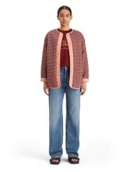 Scotch & Soda Dwustronna kurtka przejściowa w kolorze bordowo-brzoskwiniowym rozmiar: S. Czerwone kurtki Scotch & Soda, s, bez wzorów, bez kaptura. Za 294.28 zł.
