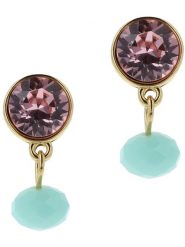 Otazu Pozłacane kolczyki-wkrętki z kryształami Swarovski rozmiar: onesize. Różowe kolczyki Otazu, z kryształem, pozłacane. Za 60.99 zł.