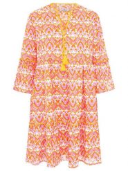 Zwillingsherz Sukienka "Joyful" w kolorze pomarańczowym rozmiar: L/XL. Pomarańczowe sukienki Zwillingsherz, l, bez wzorów, z bawełny, bez kołnierzyka, bez ramiączek, mini. Za 127.65 zł.
