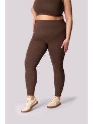 Spaio Legginsy sportowe "Ribbed" w kolorze brązowym rozmiar: XXL. Brązowe legginsy Spaio, bez wzorów, z materiału, sportowe. Za 126.99 zł.