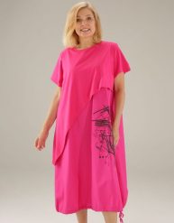 Bawełniana sukienka z nadrukiem. Czerwone sukienki Unisono, s, bez wzorów, z bawełny, bez kołnierzyka, bez ramiączek, mini. Za 219.00 zł.